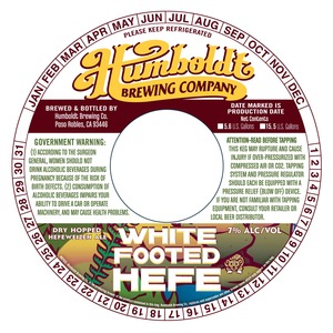Humboldt Brewing Company White Footed Hefe April 2015