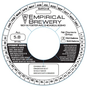 Empirical Brewery Gamma-ray Ginger Wheat Beer