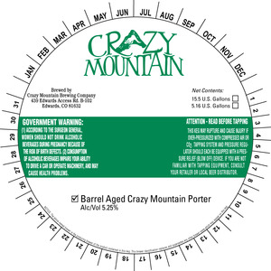 Crazy Mountain Brewing Company Barrel Aged Crazy Mountain