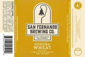 San Fernando Brewing Company Sonora Wheat April 2015