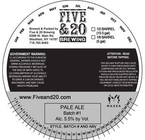 Five & 20 Brewing April 2015