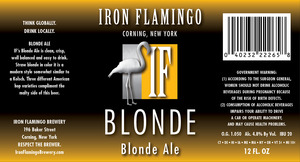 Iron Flamingo Blonde Ale April 2015