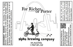 Alpha Brewing Company For Richer Or Porter April 2015