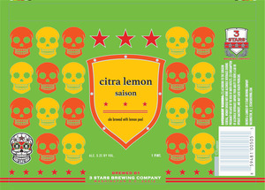 3 Stars Brewing Company Citra Lemon Saison May 2015