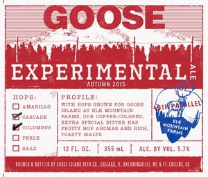 Goose Island Beer Co. Goose Experimental Autumn Ale April 2015