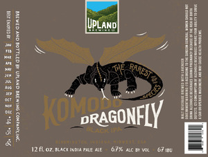 Upland Brewing Company Komodo Dragonfly Black IPA April 2015