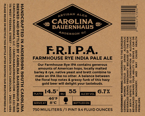 F.r.i.p.a. Farmhouse Rye India Pale Ale April 2015