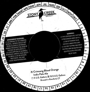 Stony Creek Brewery Crimsang Blood Orange India Pale Ale