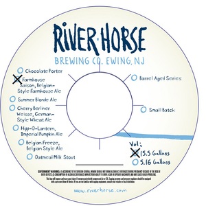 River Horse Brewing Co. Farmhouse Saison April 2015