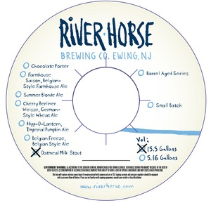 River Horse Brewing Co. Oatmeal Milk April 2015