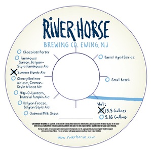 River Horse Brewing Co. Summer Blonde April 2015