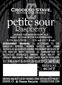 Crooked Stave Artisan Beer Project Petite Sour Raspberry