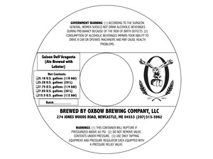 Oxbow Brewing Company Saison Dell'aragosta May 2015