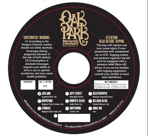 Oak Park Brewing Company Joyland June 2015