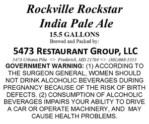 Rockville Rockstar India Pale Ale May 2015