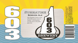 603 Brewery Summatime Session Ale May 2015