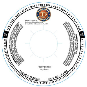 Doylestown Peaky Blinder Dry Stout May 2015