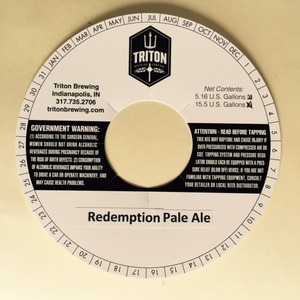 Triton Brewing Redemption Pale Ale May 2015