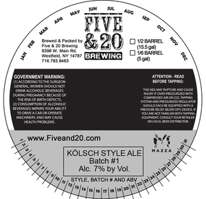 Five & 20 Brewing May 2015