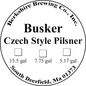 Berkshire Brewing Company Busker Czech Style Pilsner May 2015
