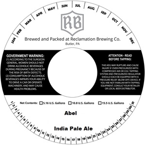 Reclamation Brewing Company Abel May 2015