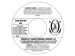 Oxbow Brewing Company Lucky Red Hat May 2015