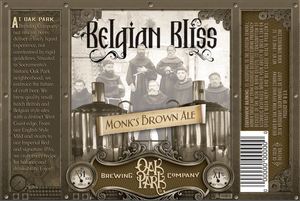 Oak Park Brewing Company Belgian Bliss Monk's Brown Ale June 2015