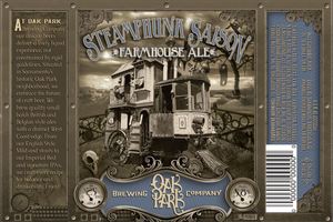 Oak Park Brewing Company Steamphunk Saison Farmhouse Ale June 2015