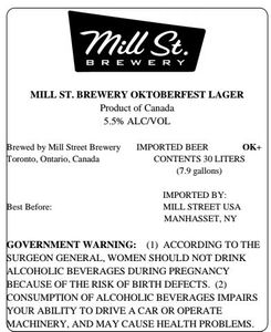 Mill St. Brewery Oktoberfest Lager May 2015