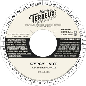 Bruery Terreux Gypsy Tart May 2015