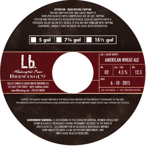 Lb. Brewing Co. American Wheat June 2015