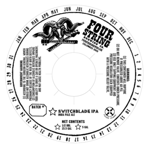 Four String Brewing Co. Switchblade IPA May 2015