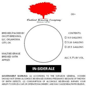 Redbud Brewing Company In-sider Ale June 2015