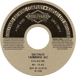Boulevard Brewing Company Cultivate May 2015