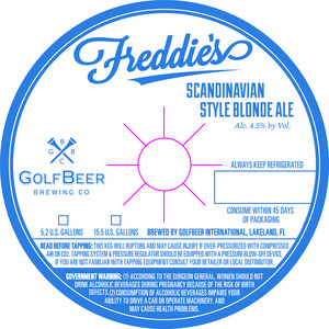 Freddie's Scandinavian Style Blonde Ale May 2015