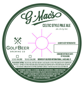 G. Mac's Celtic Style Pale Ale May 2015