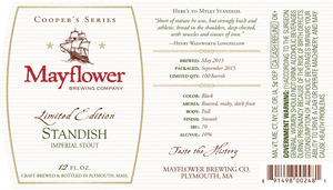 Mayflower Brewing Company Standish Imperial Stout June 2015