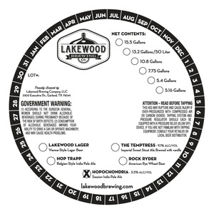 Lakewood Brewing Company Hopochondria June 2015