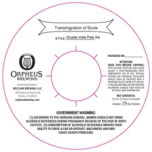 Orpheus Brewing Transmigration Of Souls