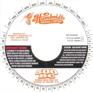 Humboldt Brewing Co 500 Bc