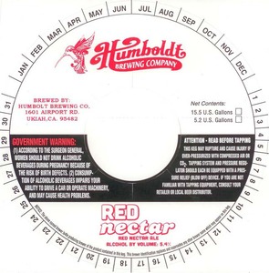 Humboldt Brewing Co Red Nectar July 2015