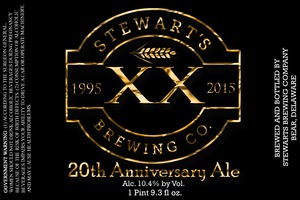 Stewart's Brewing Company 20th Anniversary Ale July 2015