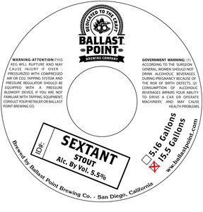 Ballast Point Sextant July 2015
