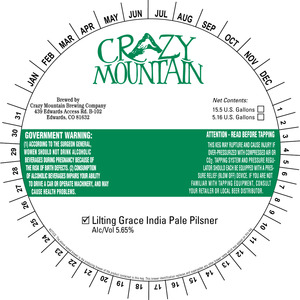 Crazy Mountain Brewing Company Lilting Grace