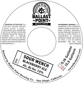 Ballast Point Sour Wench July 2015