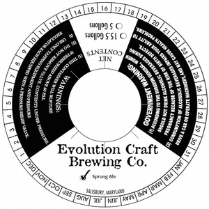 Evolution Craft Brewing Company Sprung Ale July 2015