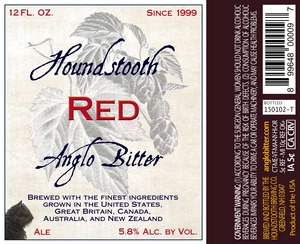 Houndstooth Anglo Bitter Red