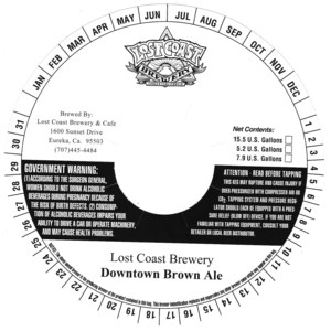 Lost Coast Brewery Downtown Brown Ale July 2015