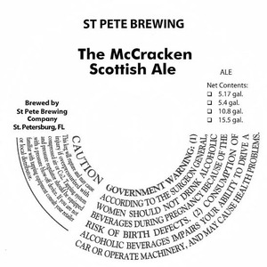 St Pete Brewing The Mccracken Scottish Ale July 2015
