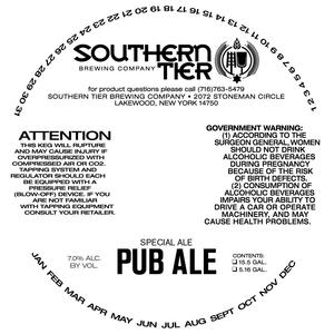 Southern Tier Brewing Company Pub Ale July 2015